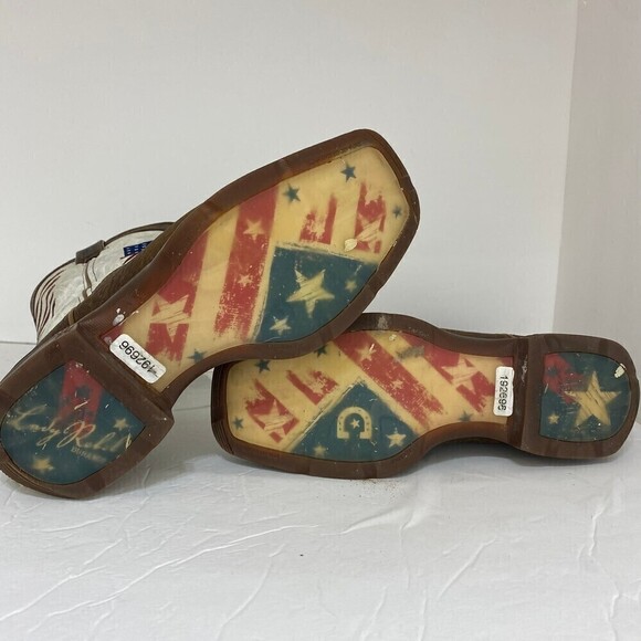 Durango Women Lady Rebel Distressed Flag Embroidery Western Cowgirl Boot Size 7M - Picture 6 of 12